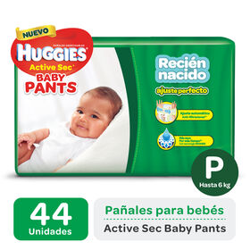 PAÑAL HUGGIES ACTIVE SEC BABY PANTS P x44
