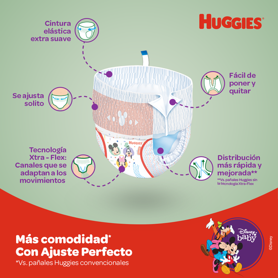 Pants Huggies Active Sec Xtra-Flex Etapa 2/M, 92uds