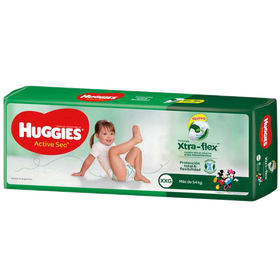 PAÑAL HUGGIES ACTIVE SEC Xtra Flex XXG