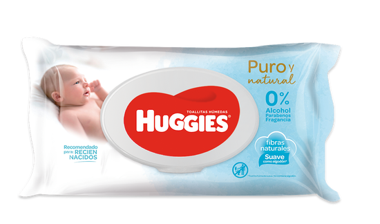 TOALLITAS HUMEDAS HUGGIES PURO Y NATURAL