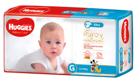 PAÑAL HUGGIES NATURAL CARE ELLOS G