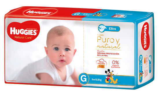 PAÑAL HUGGIES NATURAL CARE ELLOS G