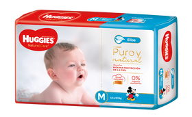 PAÑAL HUGGIES NATURAL CARE ELLOS M